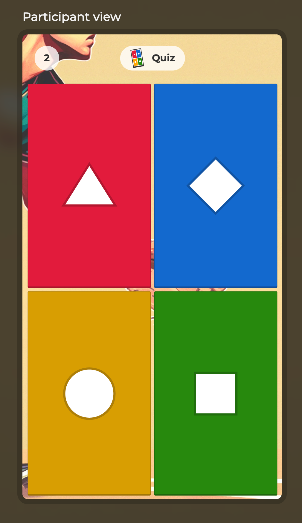 Student answering on mobile device