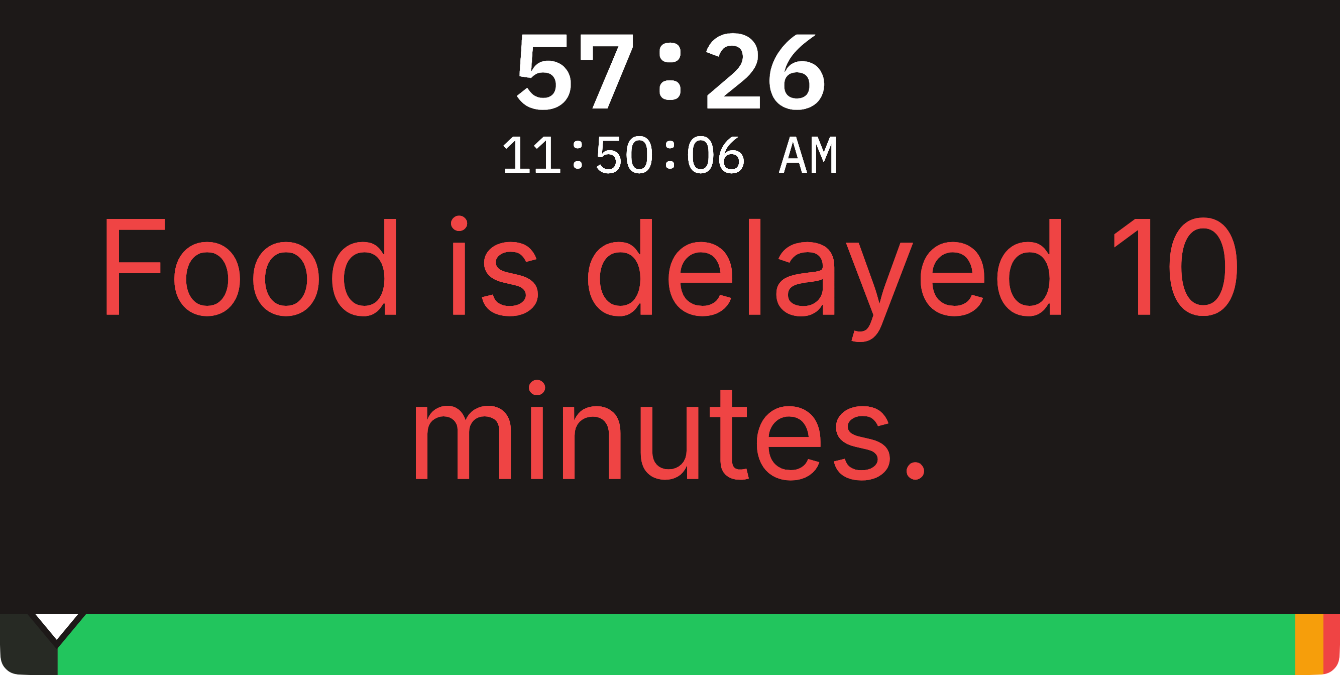 Stage timer with message